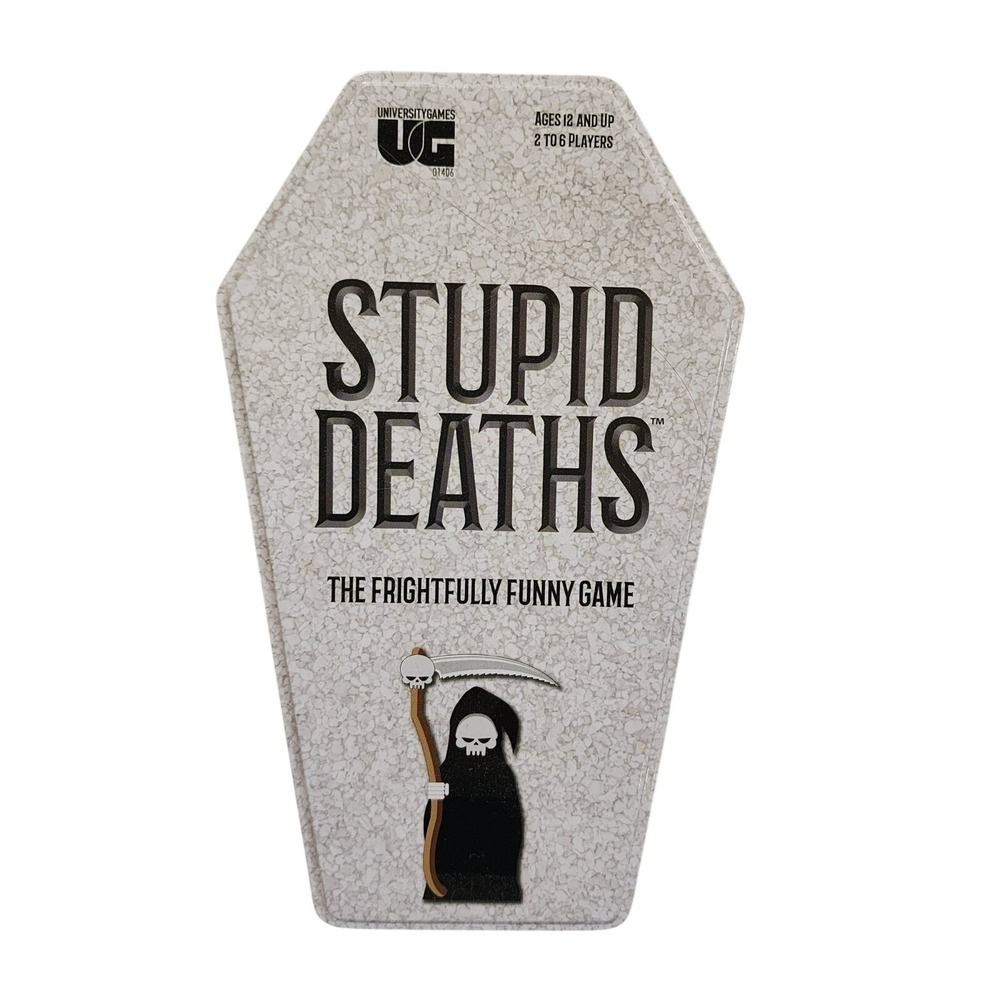 Stupid Deaths Card Game Tin University Games Funny Trivia Party Game Horror
